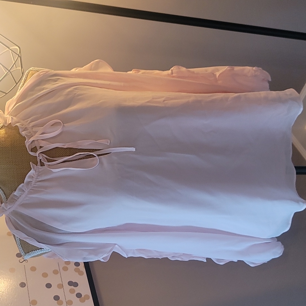 1.State Pink Cold Shoulder Top